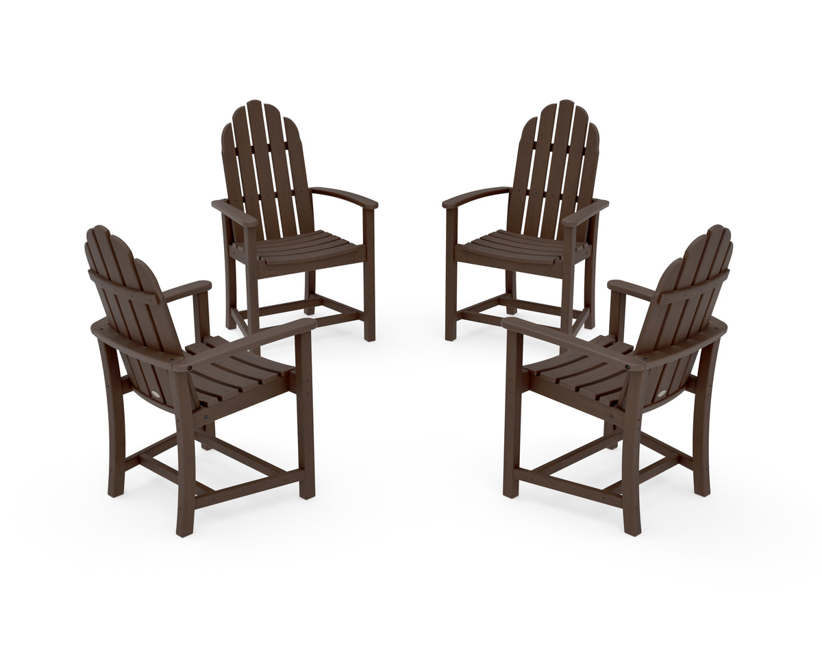 POLYWOOD Classic 4-Piece Upright Adirondack Conversation Set in Kona