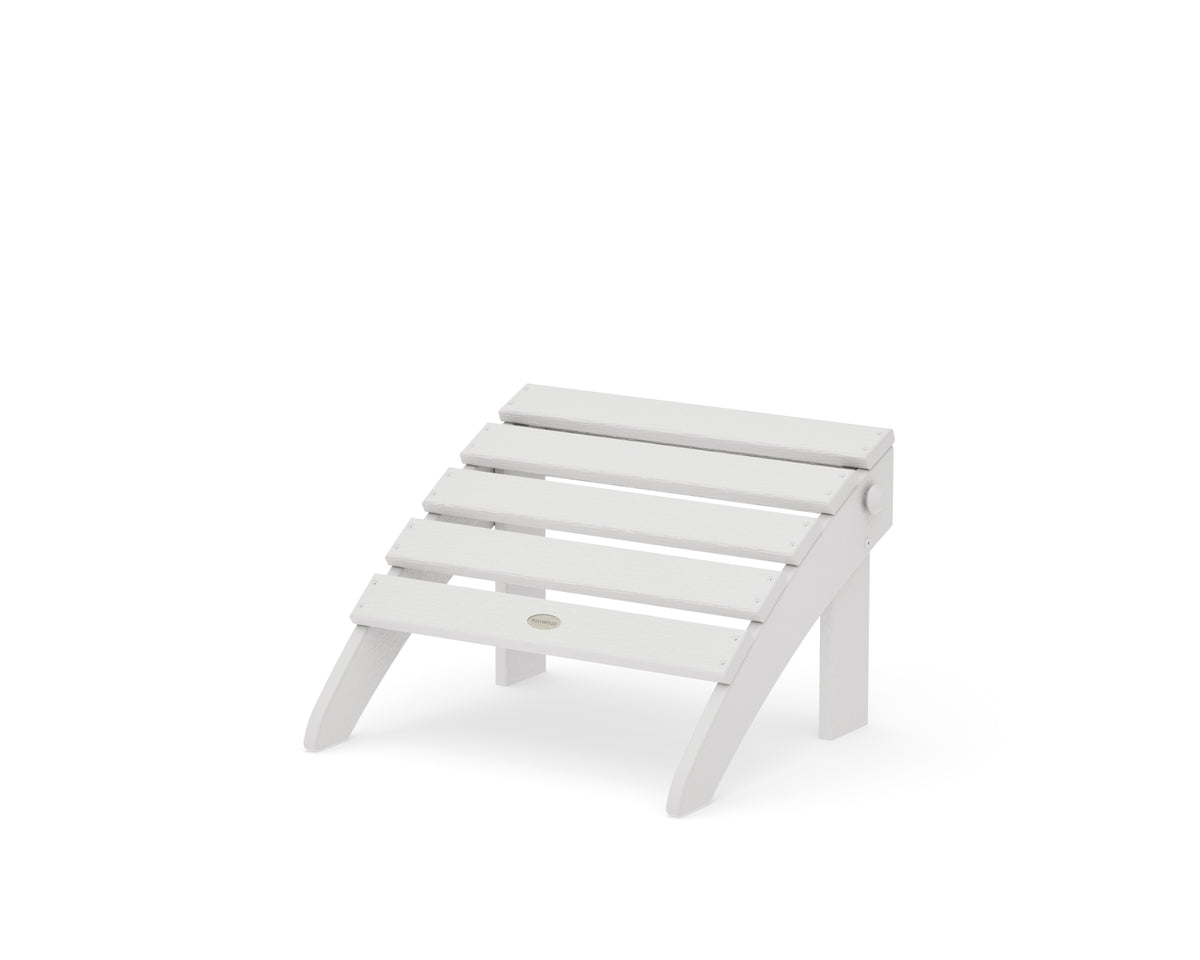 POLYWOOD Classic Adirondack Folding Ottoman in Vintage White