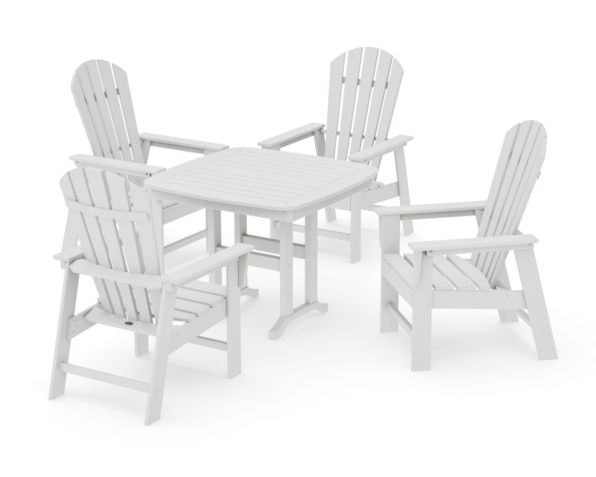 POLYWOOD South Beach 5-Piece Dining Set in Vintage White