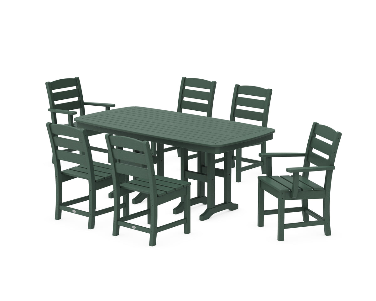 POLYWOOD Lakeside 7-Piece Dining Set in Green