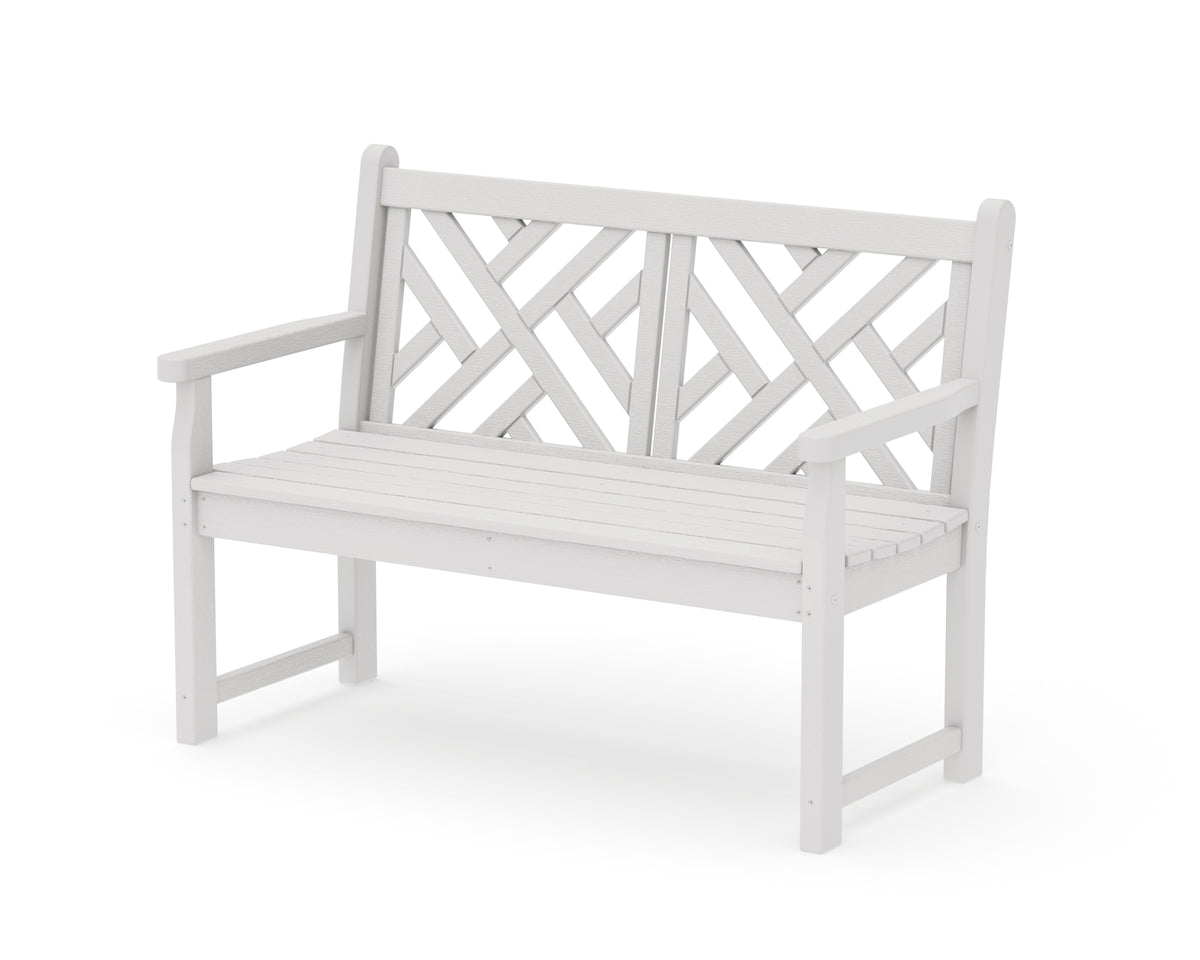 POLYWOOD Chippendale 48" Bench in Vintage White