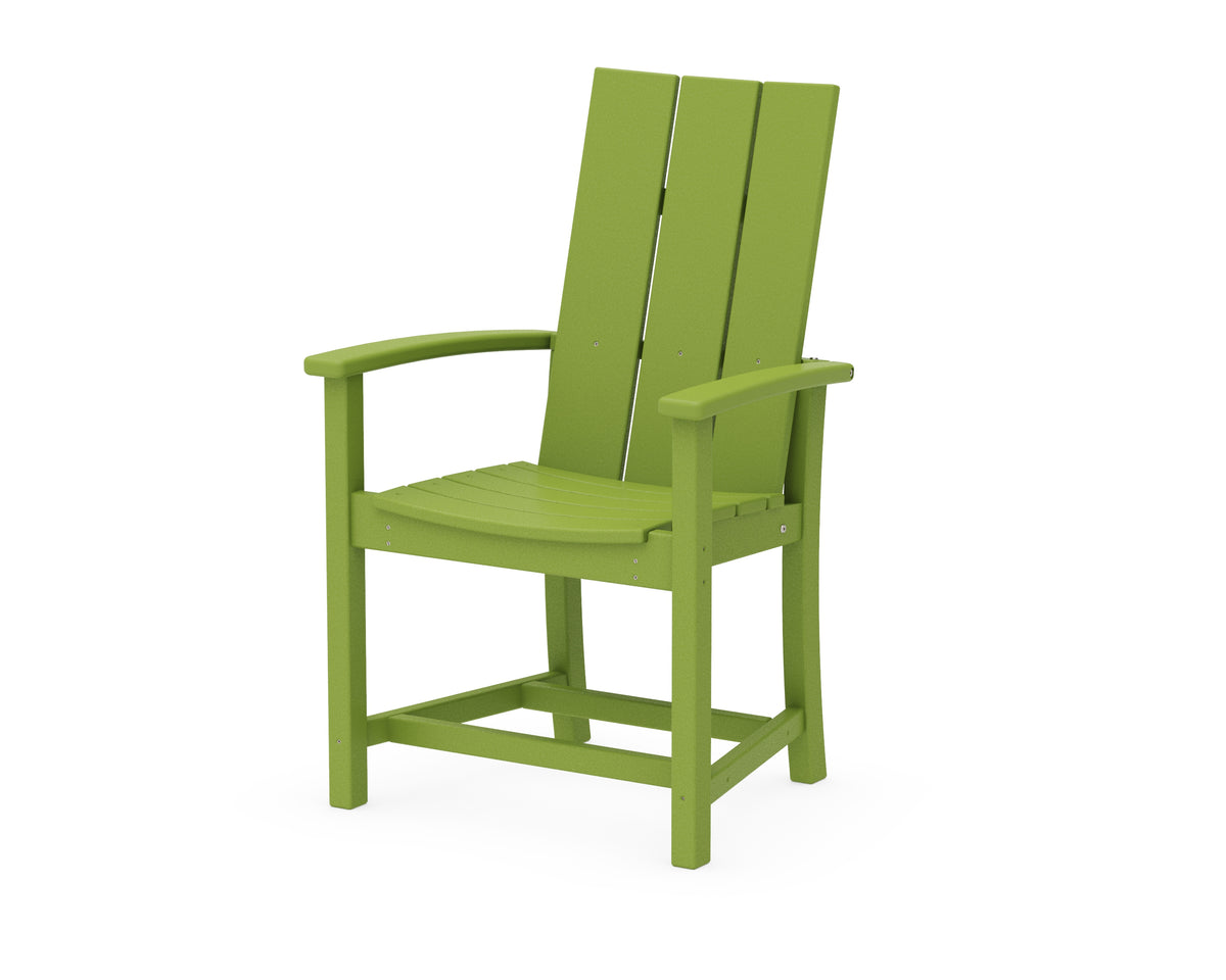 POLYWOOD Modern Adirondack Dining Chair in Lime
