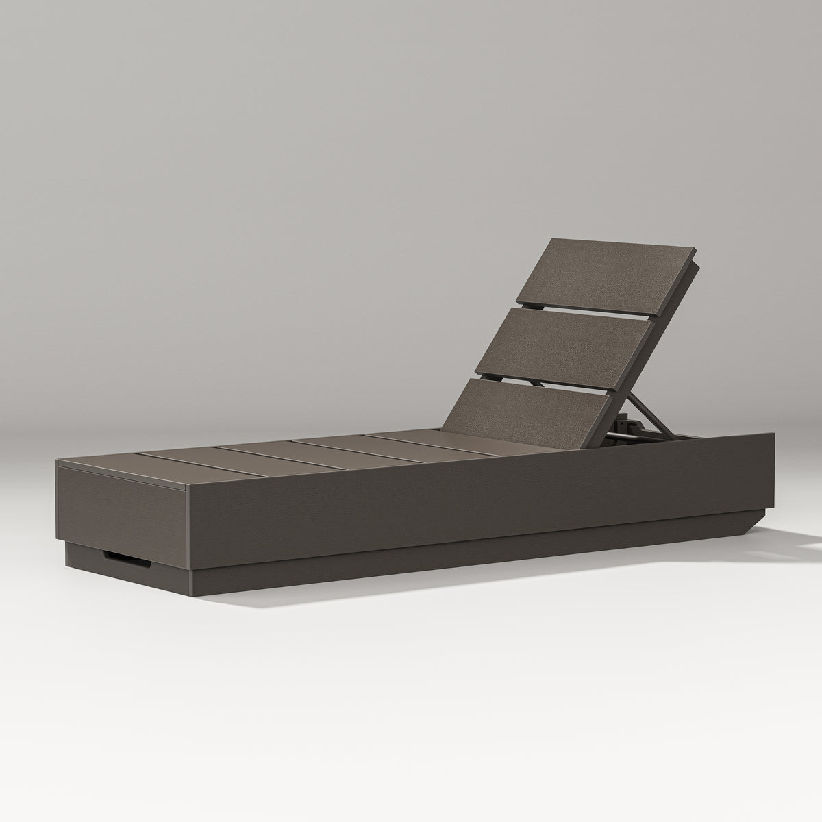 POLYWOOD Elevate Chaise Lounge in Vintage Coffee