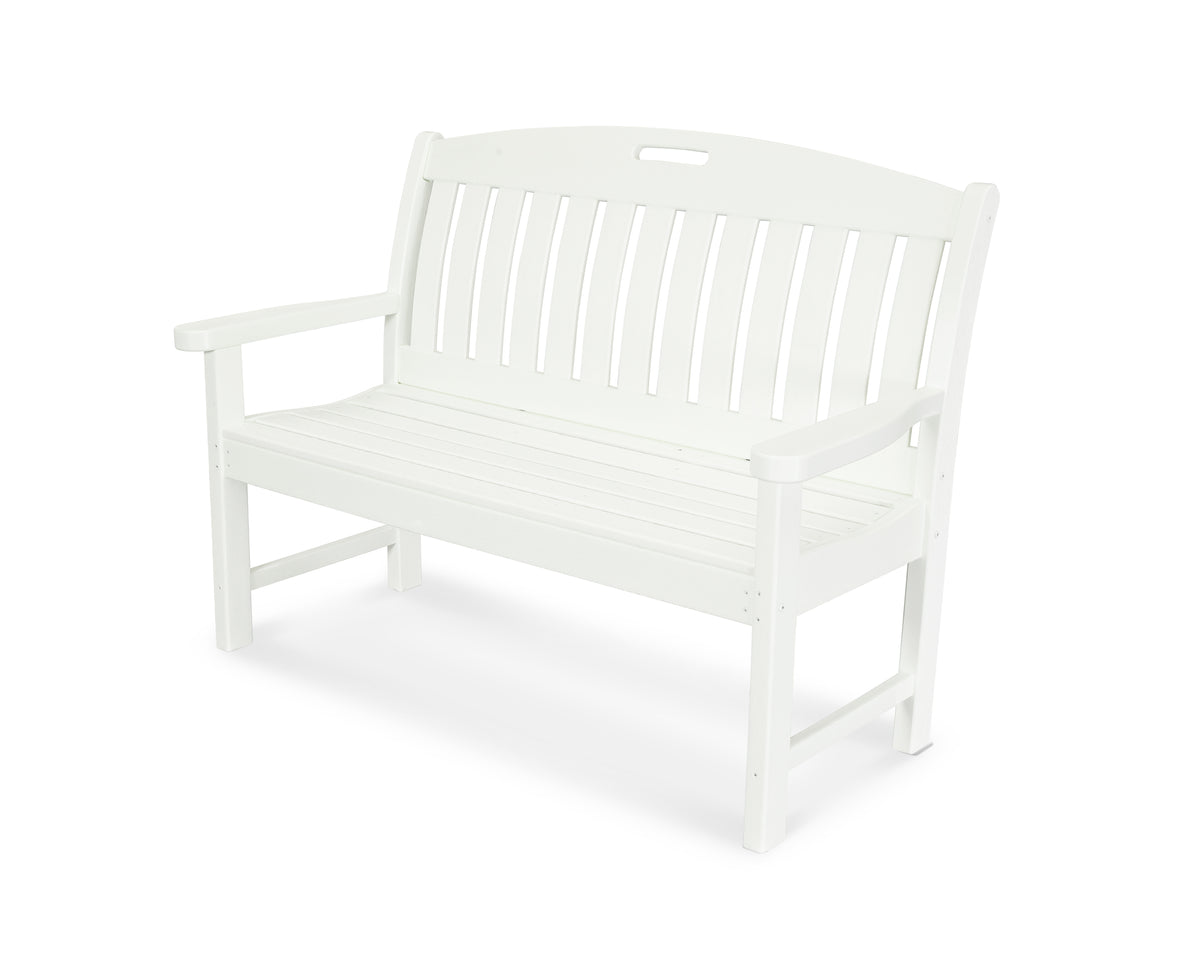 POLYWOOD Nautical 48" Bench in Vintage White
