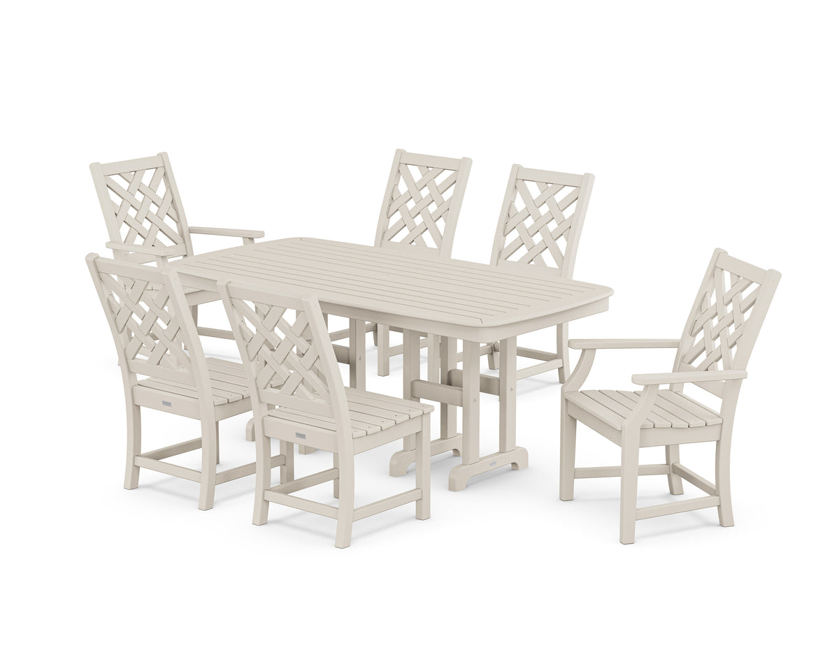 POLYWOOD Wovendale 7-Piece Dining Set in Sand