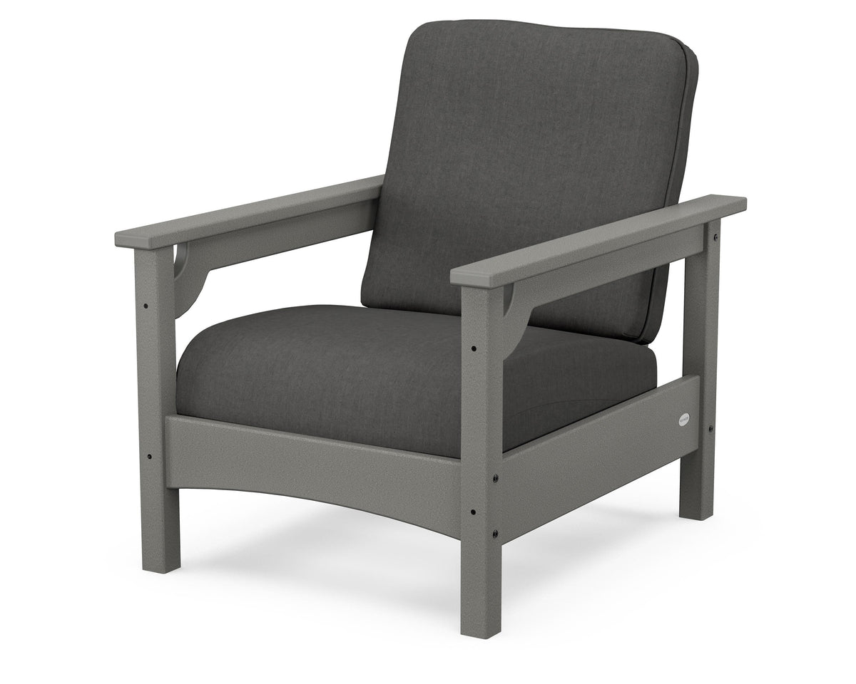 POLYWOOD Club Chair in Slate Grey / Spectrum Carbon