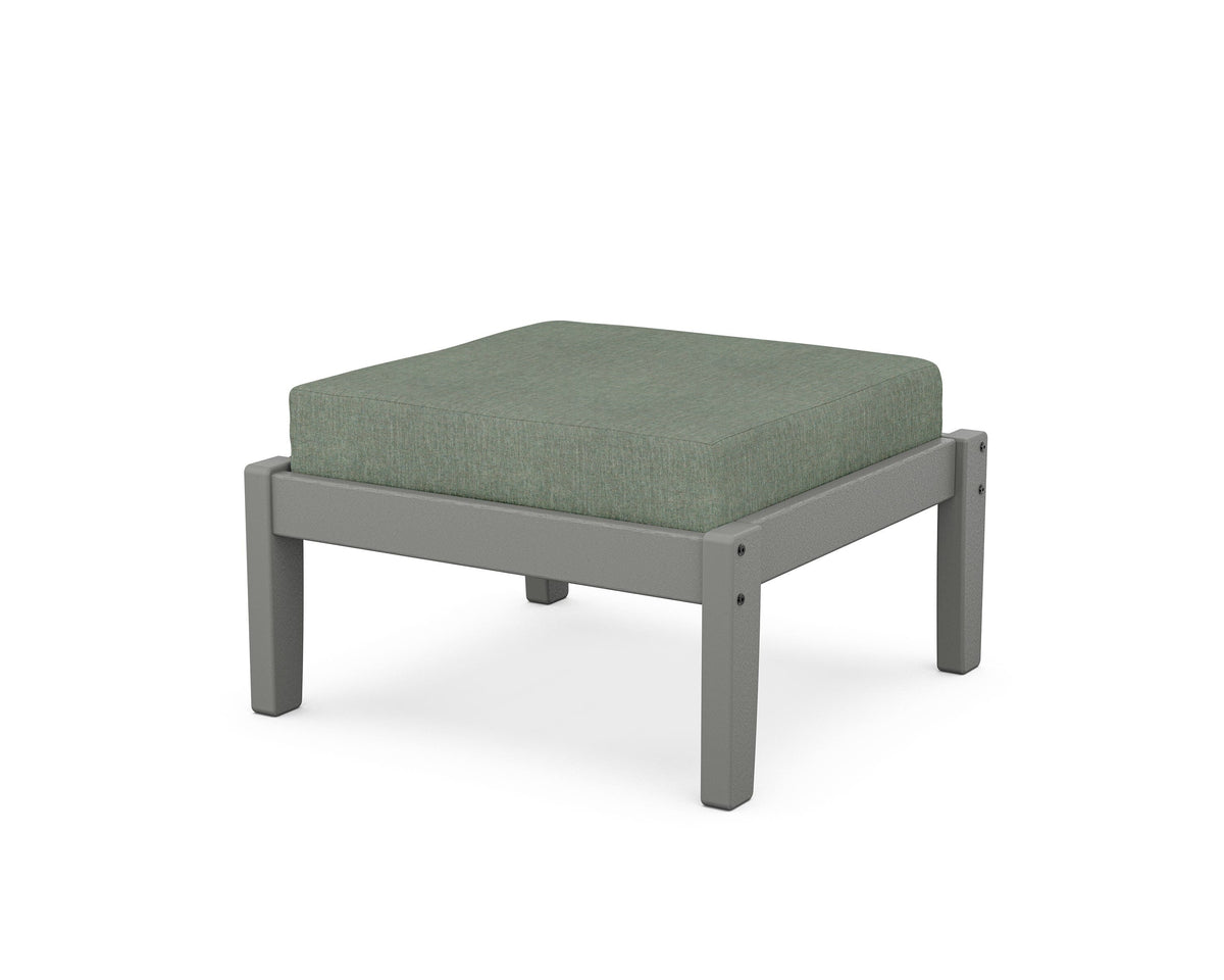 POLYWOOD Deep Seating Ottoman in Slate Grey / Cast Sage