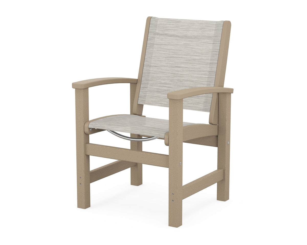 POLYWOOD Coastal Dining Chair in Vintage Sahara / Birch