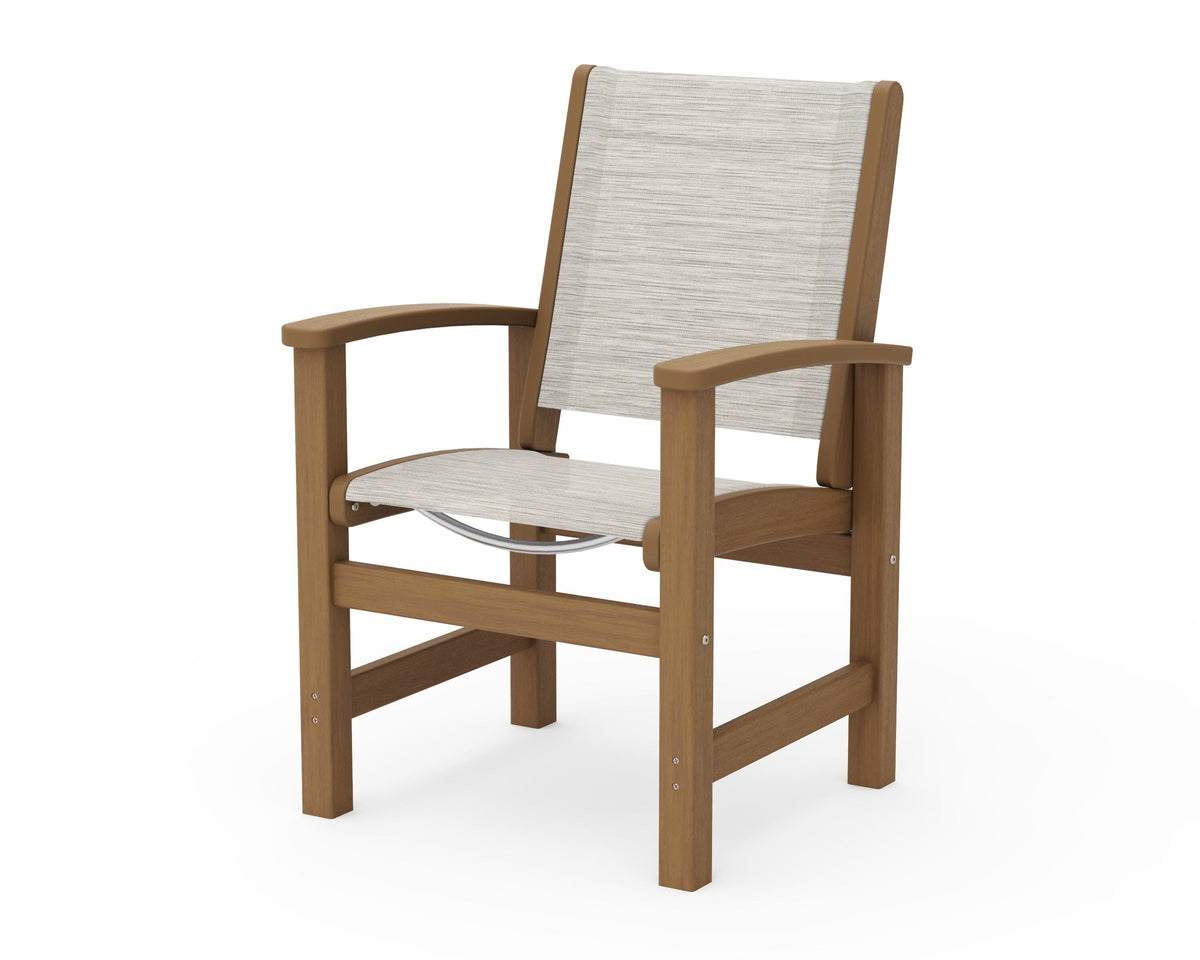 POLYWOOD Coastal Dining Chair in Natural / Birch