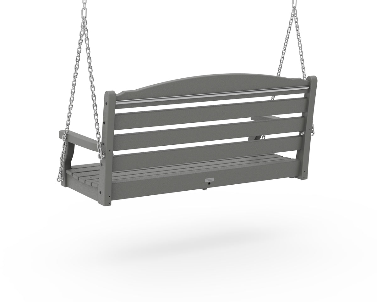 Alternate view of the POLYWOOD Savannah 48" Swing in Slate Grey