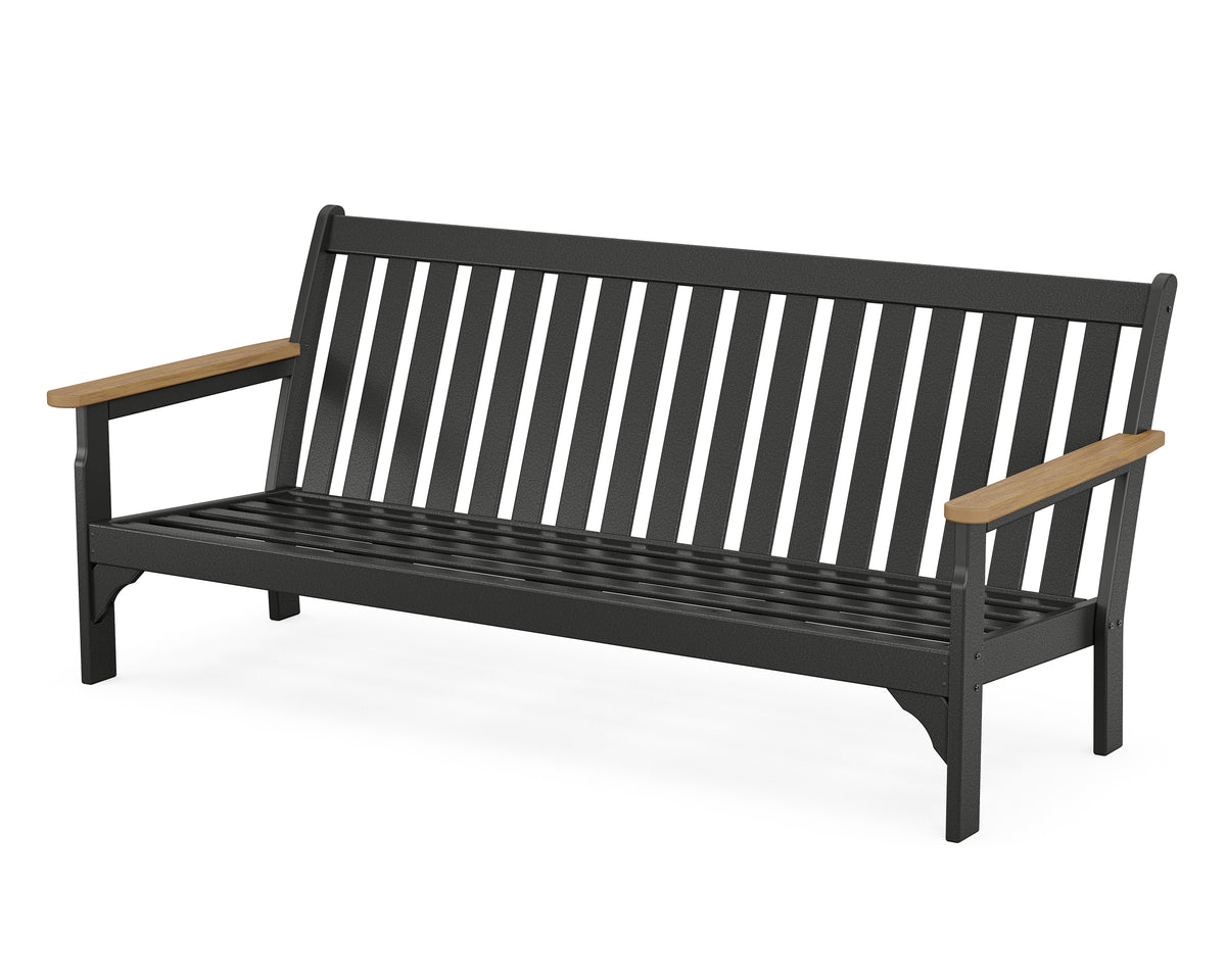 POLYWOOD Vineyard Sofa Frame in Black / Natural