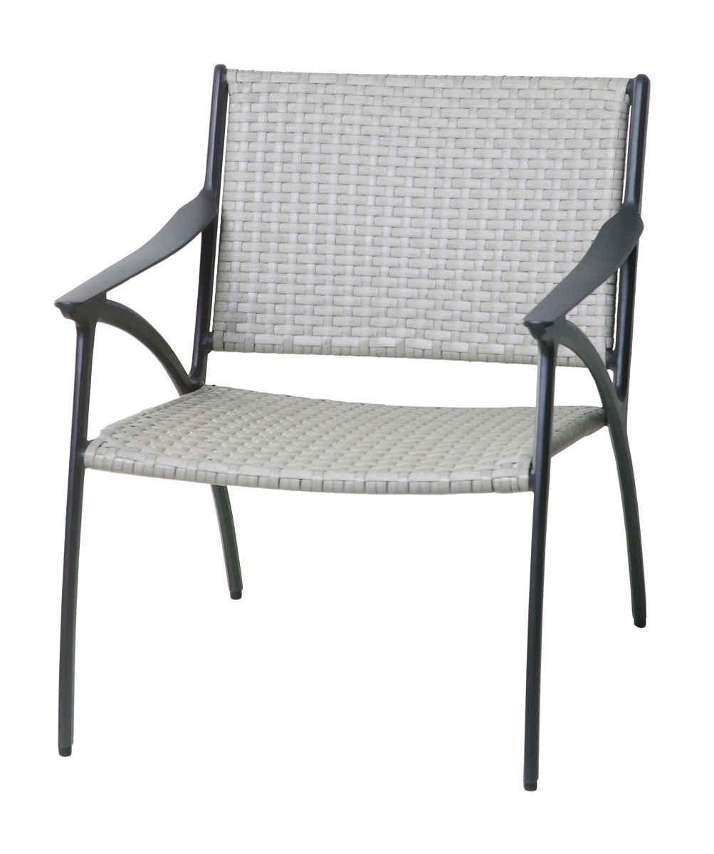 Gensun Amari Woven Lounge Chair in Carbon