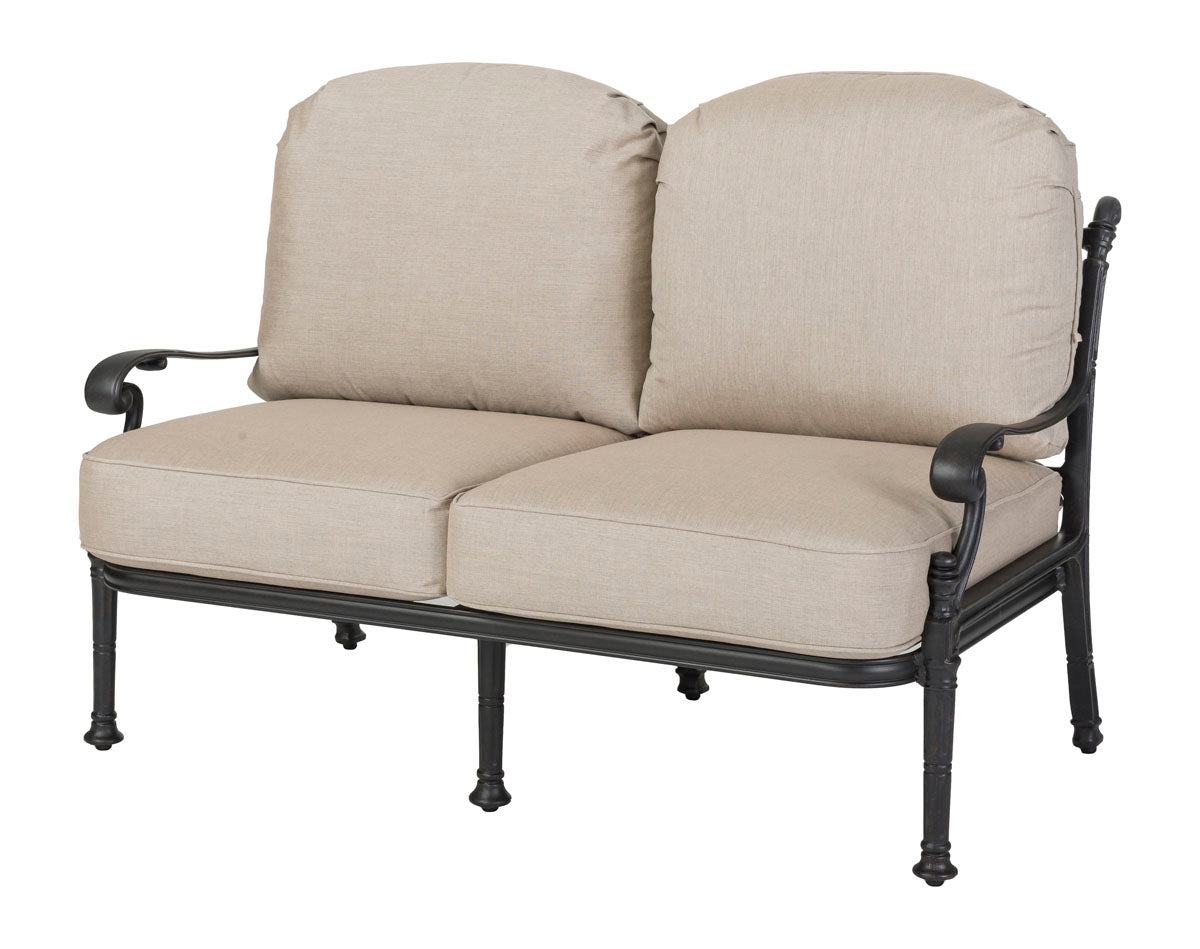 Gensun Florence Cushion Loveseat in Carbon