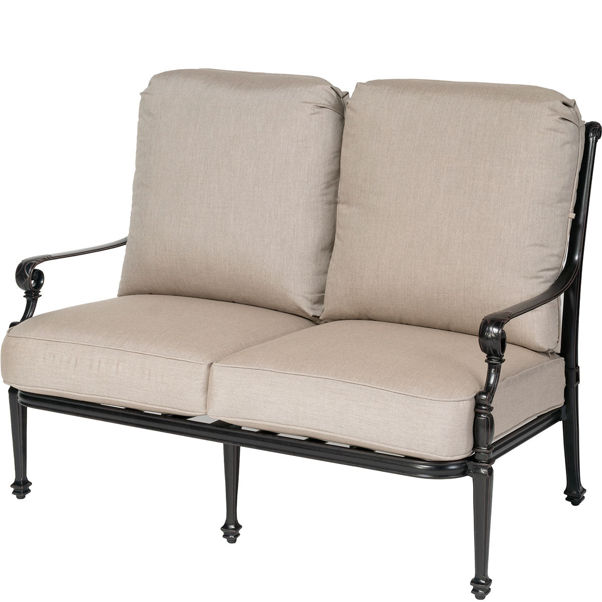 Gensun Grand Terrace High Back Loveseat in Desert Bronze