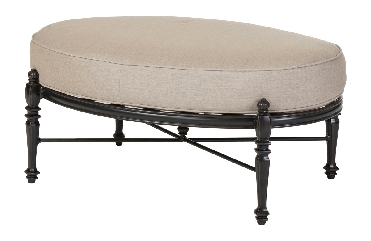 Gensun Grand Terrace Oval Ottoman in Desert Bronze