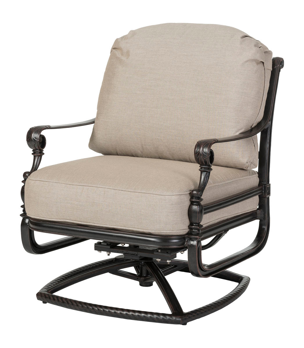 Gensun Grand Terrace Swivel Rocking Lounge Chair in Desert Bronze