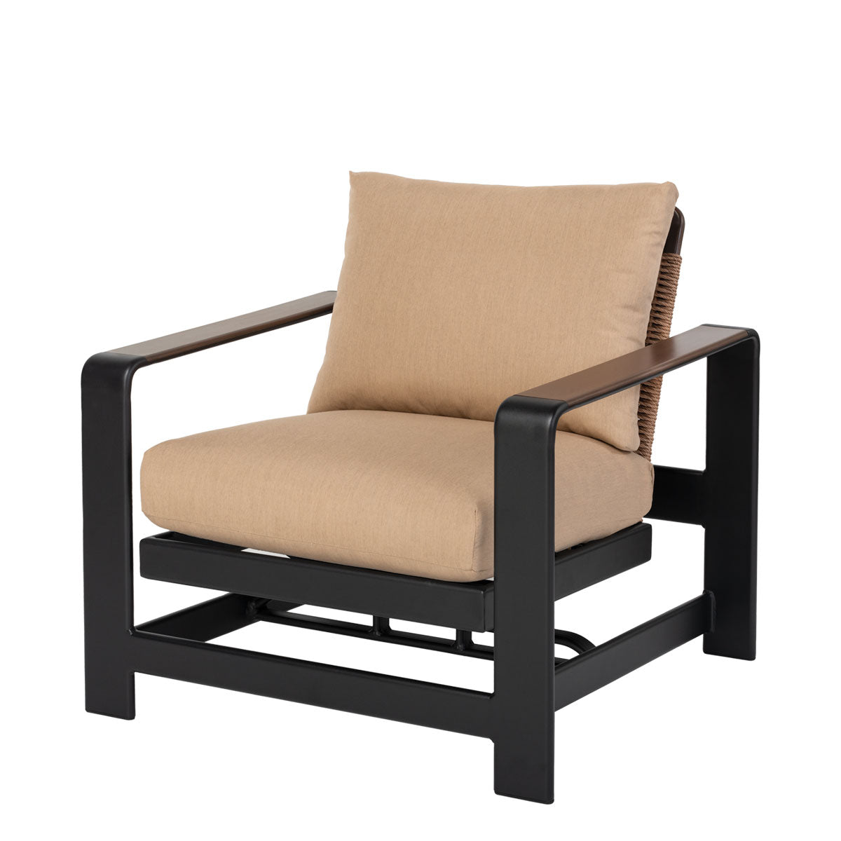 Gensun Hudson Rocking Lounge Chair in Carbon