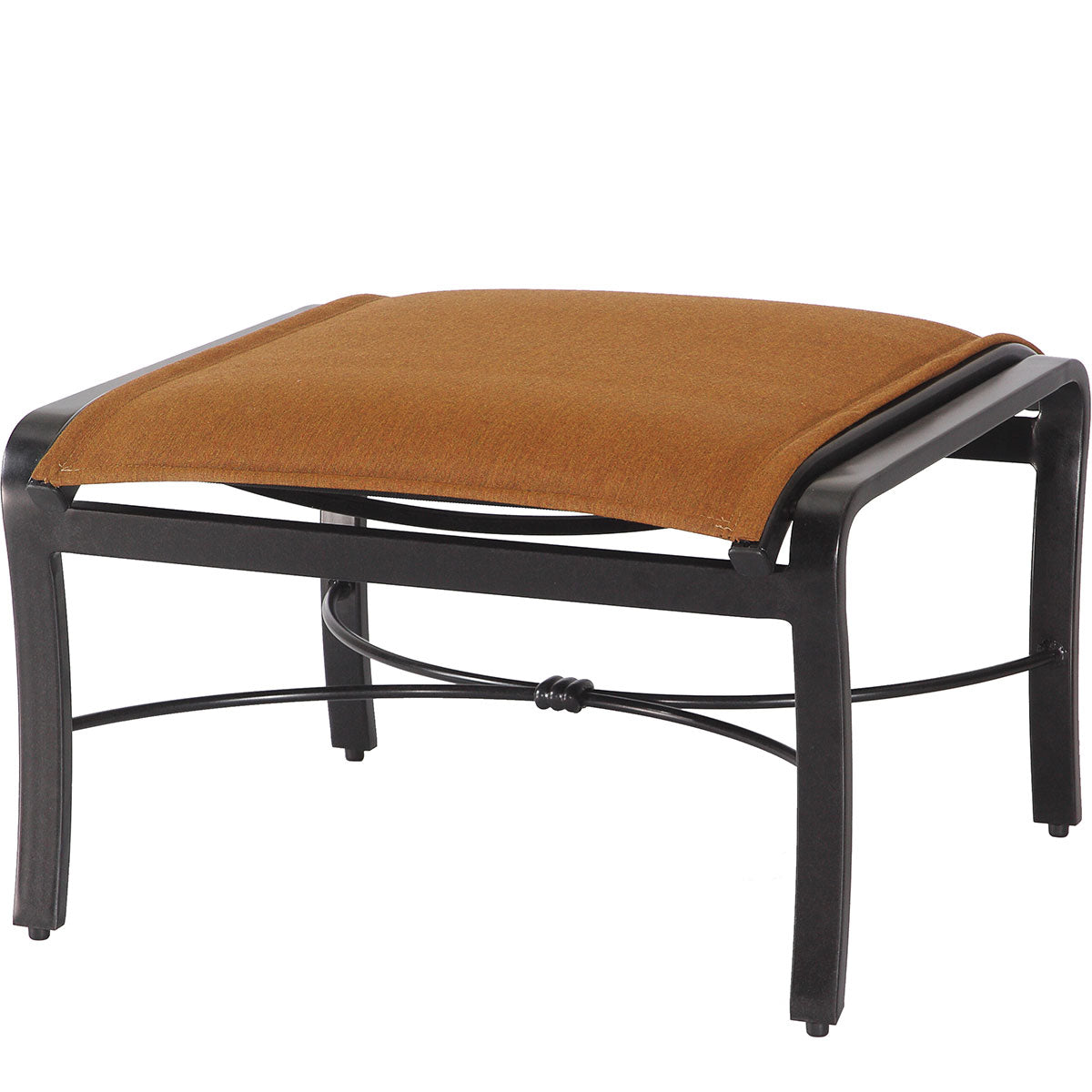 Gensun Lucerne Padded Sling Ottoman in Midnight Gold