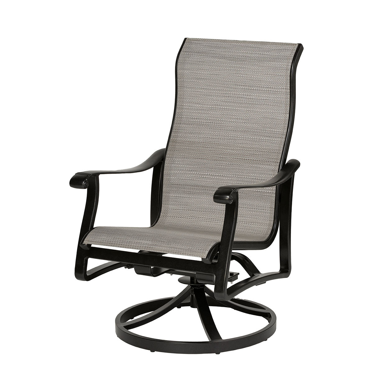 Gensun Lucerne Sling High Back Swivel Rocker in Midnight Gold