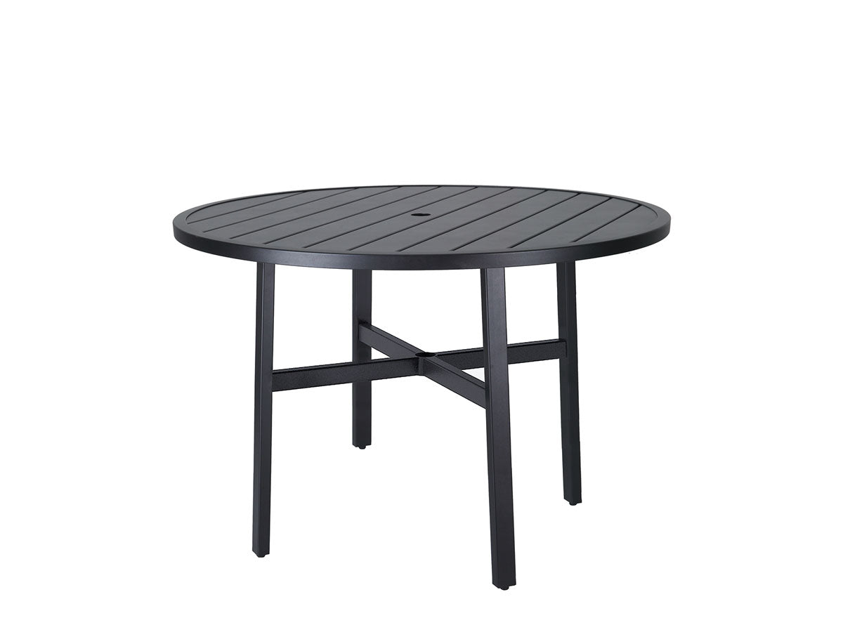 Gensun Plank 53" Round Balcony Table in Carbon