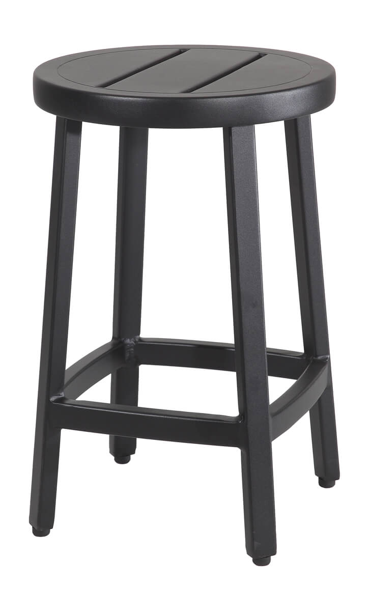 Gensun Plank Cushion Backless Balcony Stool in Carbon