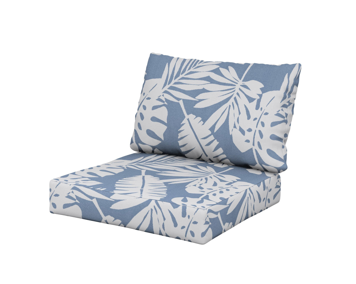 POLYWOOD Modular Cushion in Leaf Sky Blue