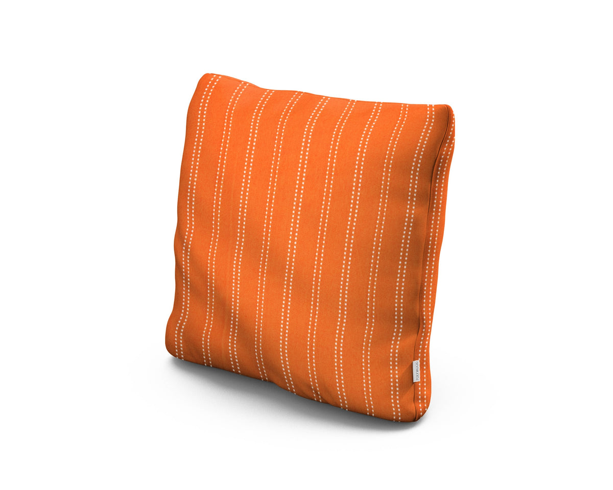 POLYWOOD 18" Outdoor Throw Pillow in Stitch Mango