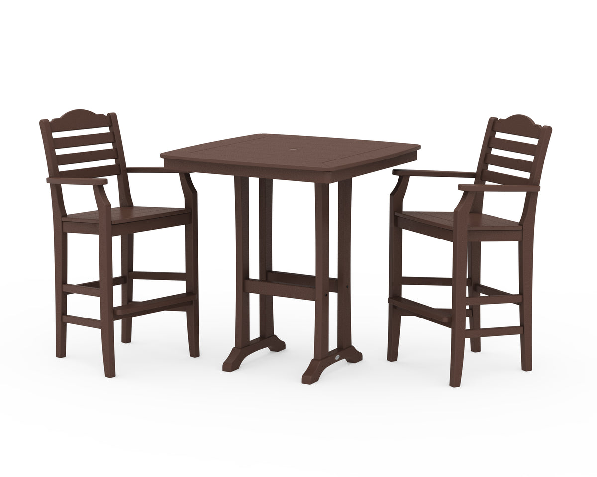 POLYWOOD Savannah 3-Piece Bar Set in Mahogany