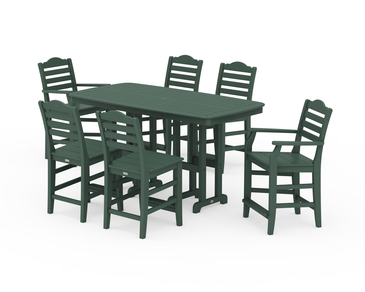 POLYWOOD Savannah 7-Piece Counter Set in Green
