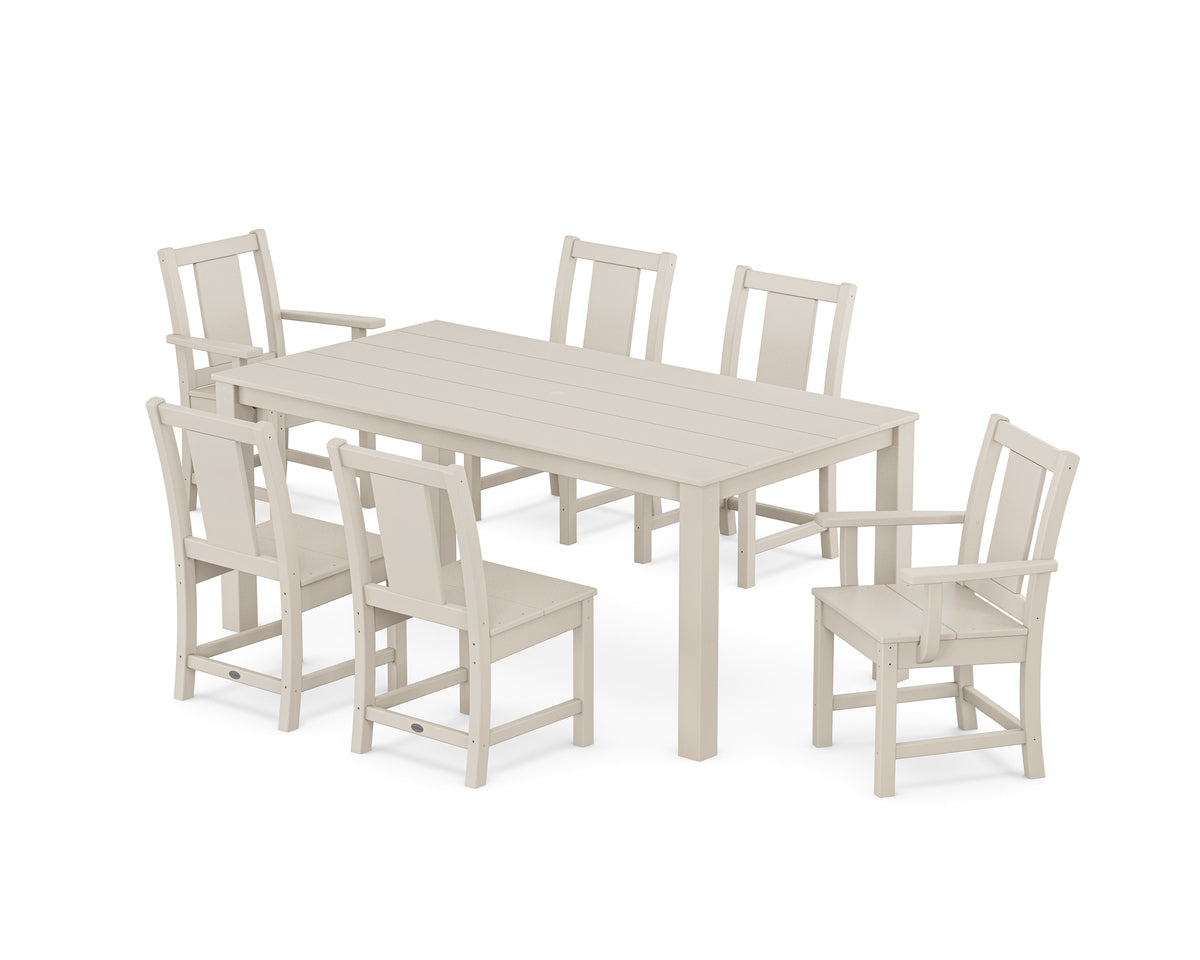 POLYWOOD Prairie 7-Piece Parsons Dining Set in Sand