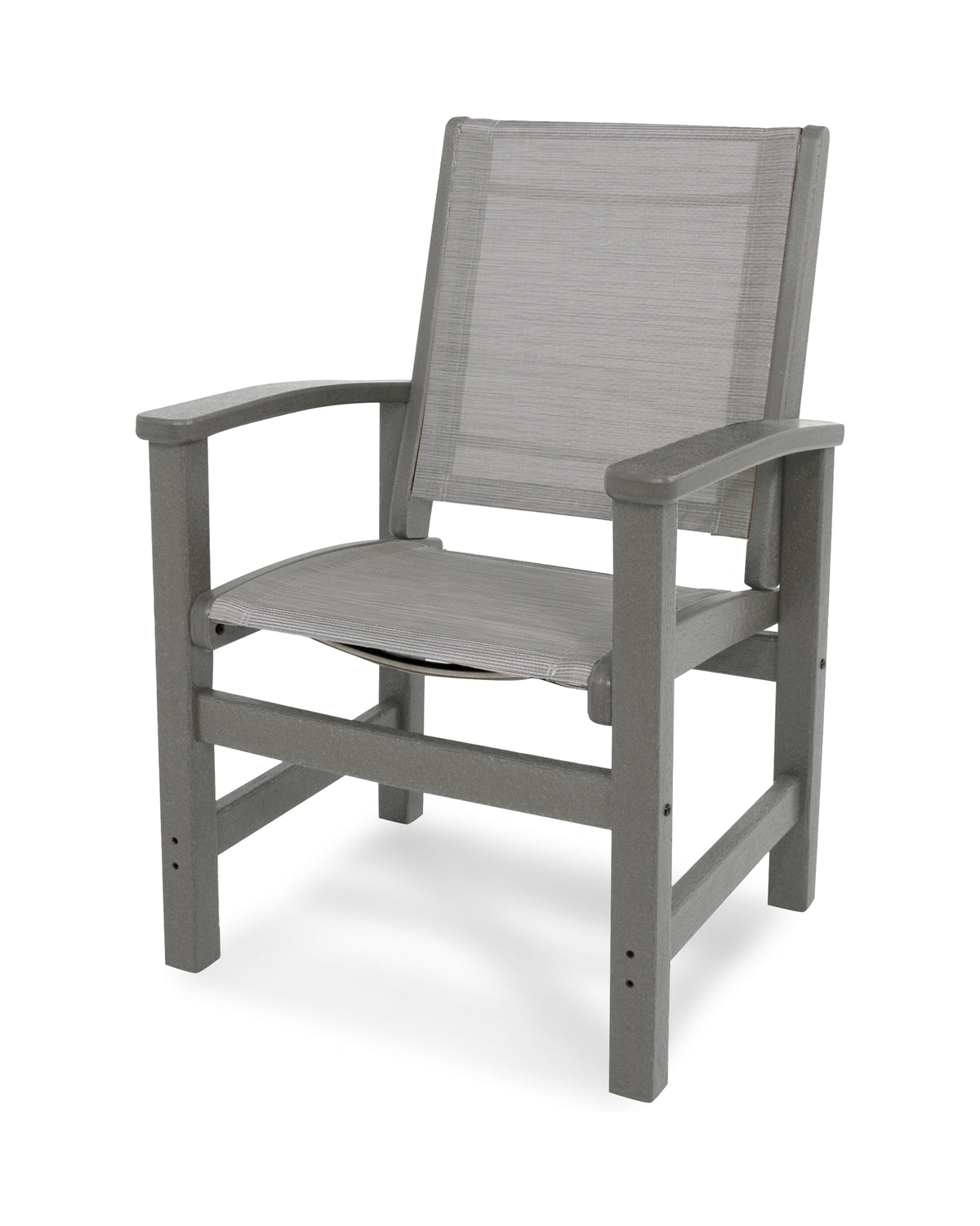 POLYWOOD Coastal Dining Chair in Slate Grey / Metallic