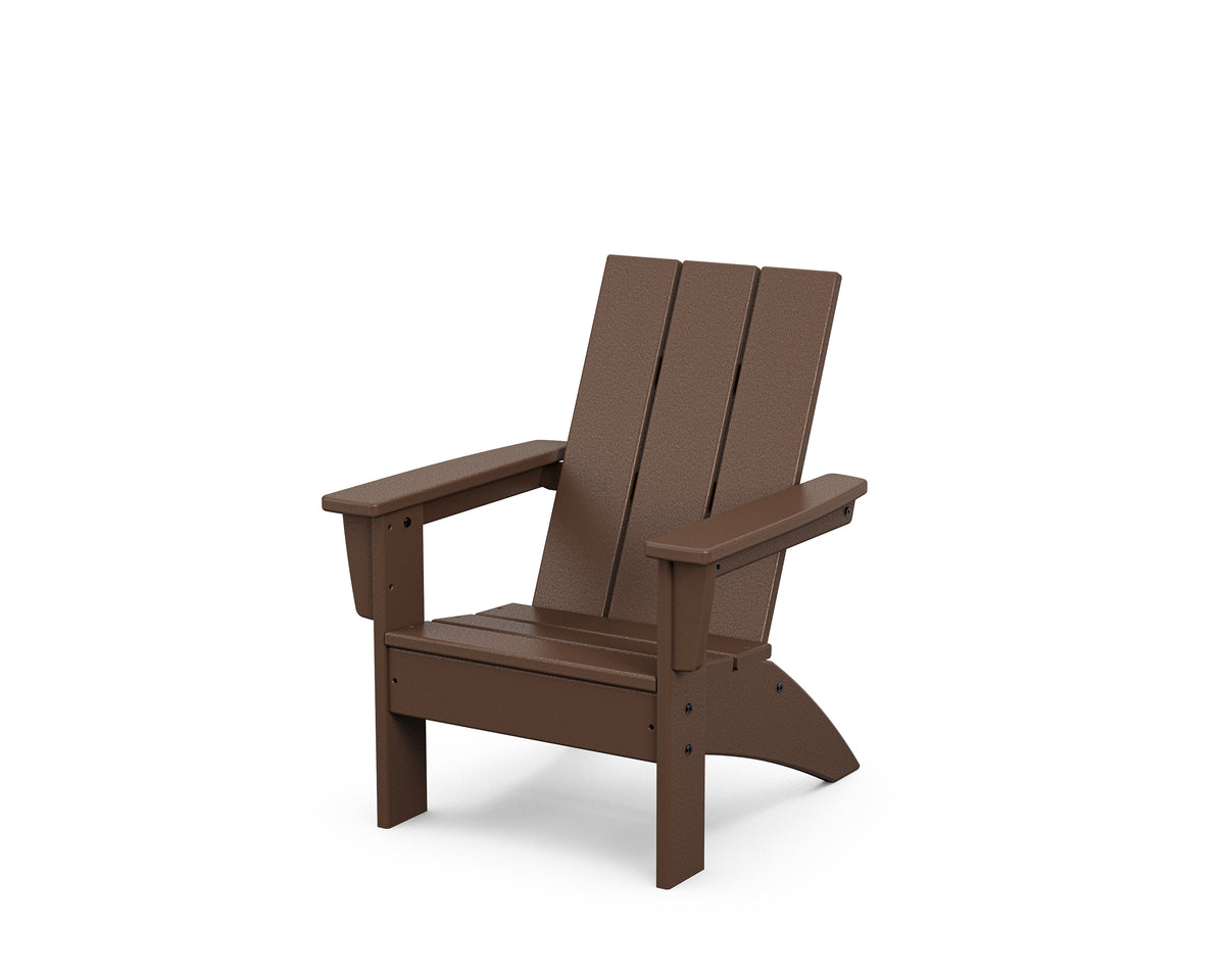 POLYWOOD Kids Modern Adirondack Chair in Mahogany