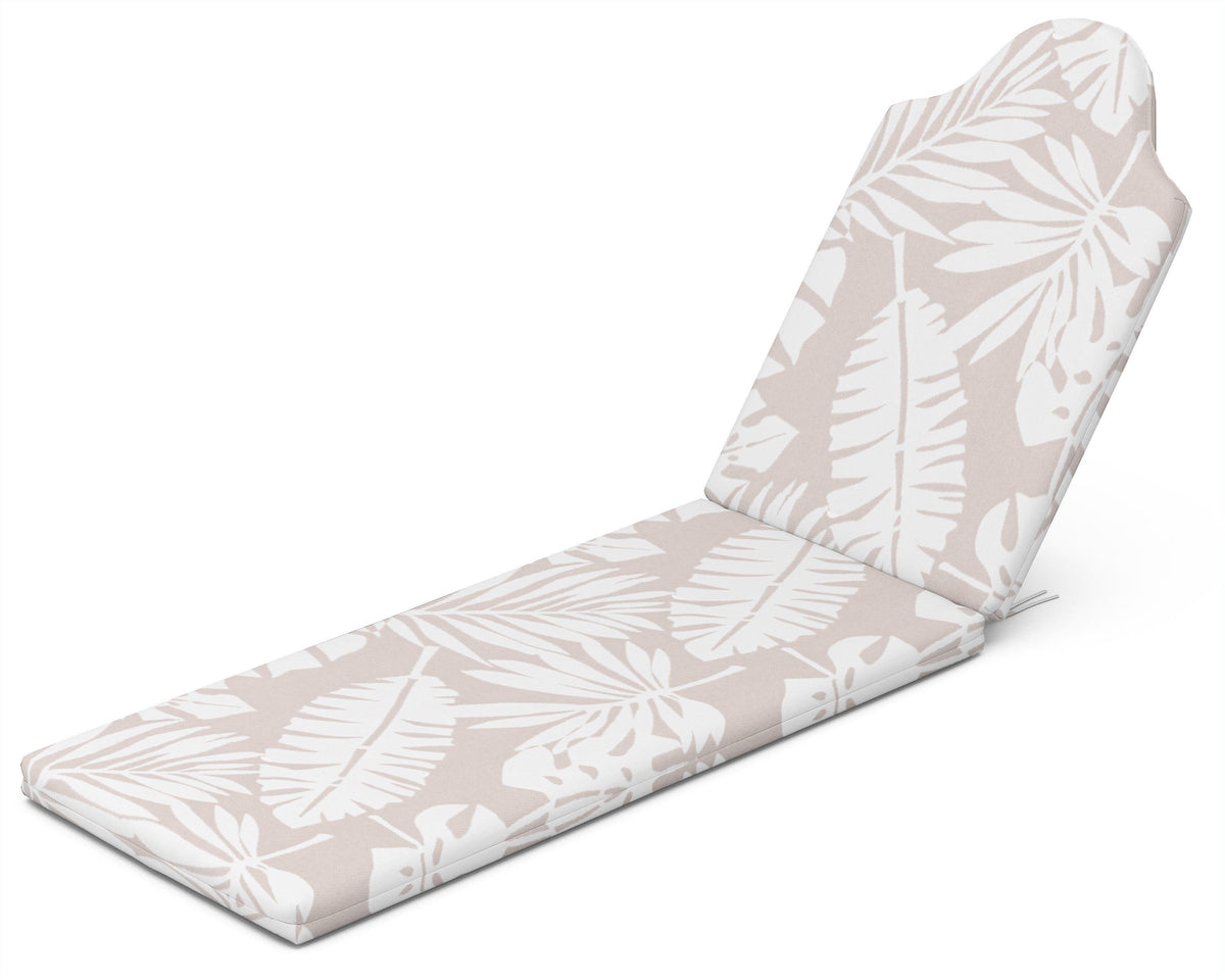 POLYWOOD Chaise Cushion in Leaf Dune Burlap