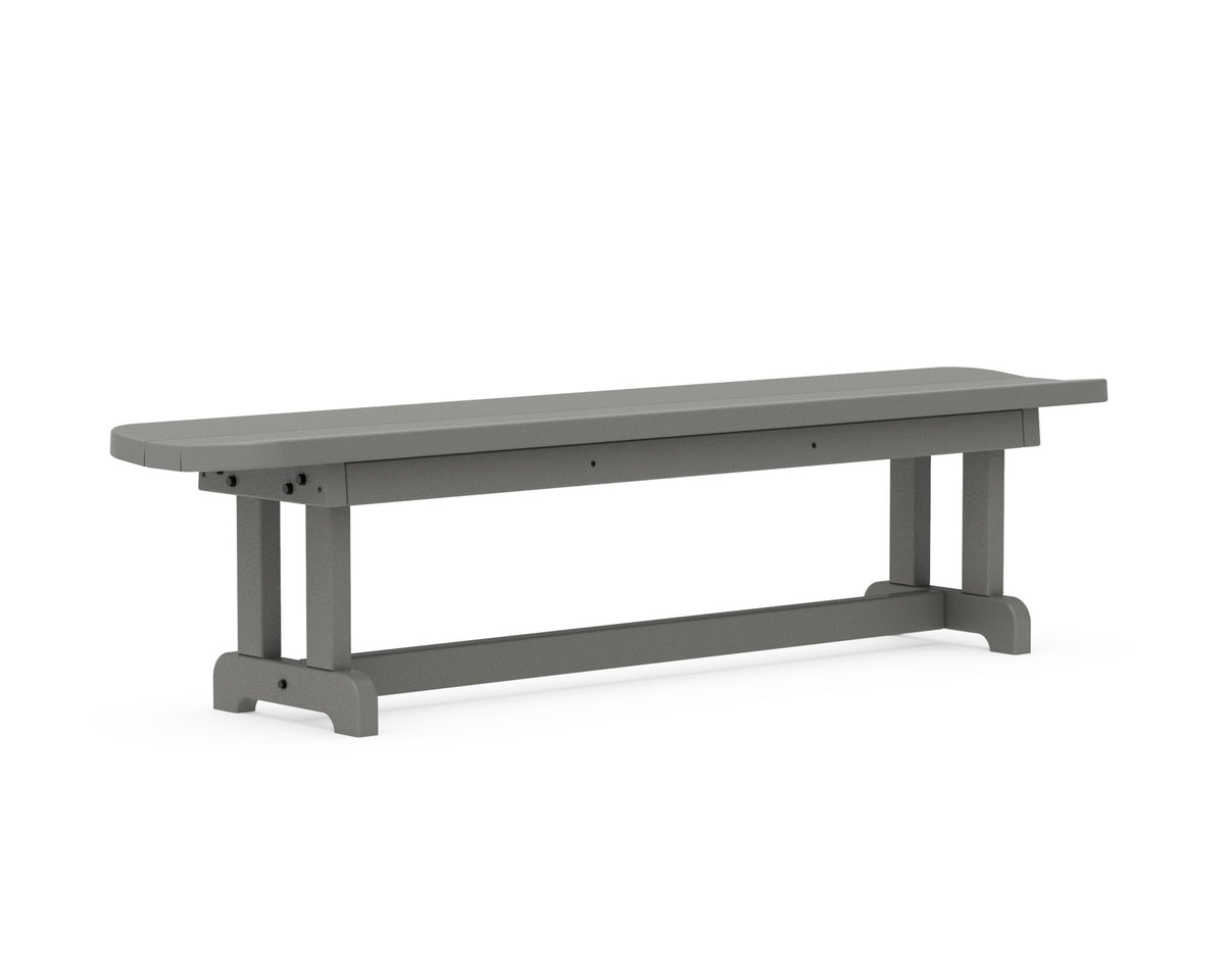 POLYWOOD Park 72" Harvester Backless Bench angle view