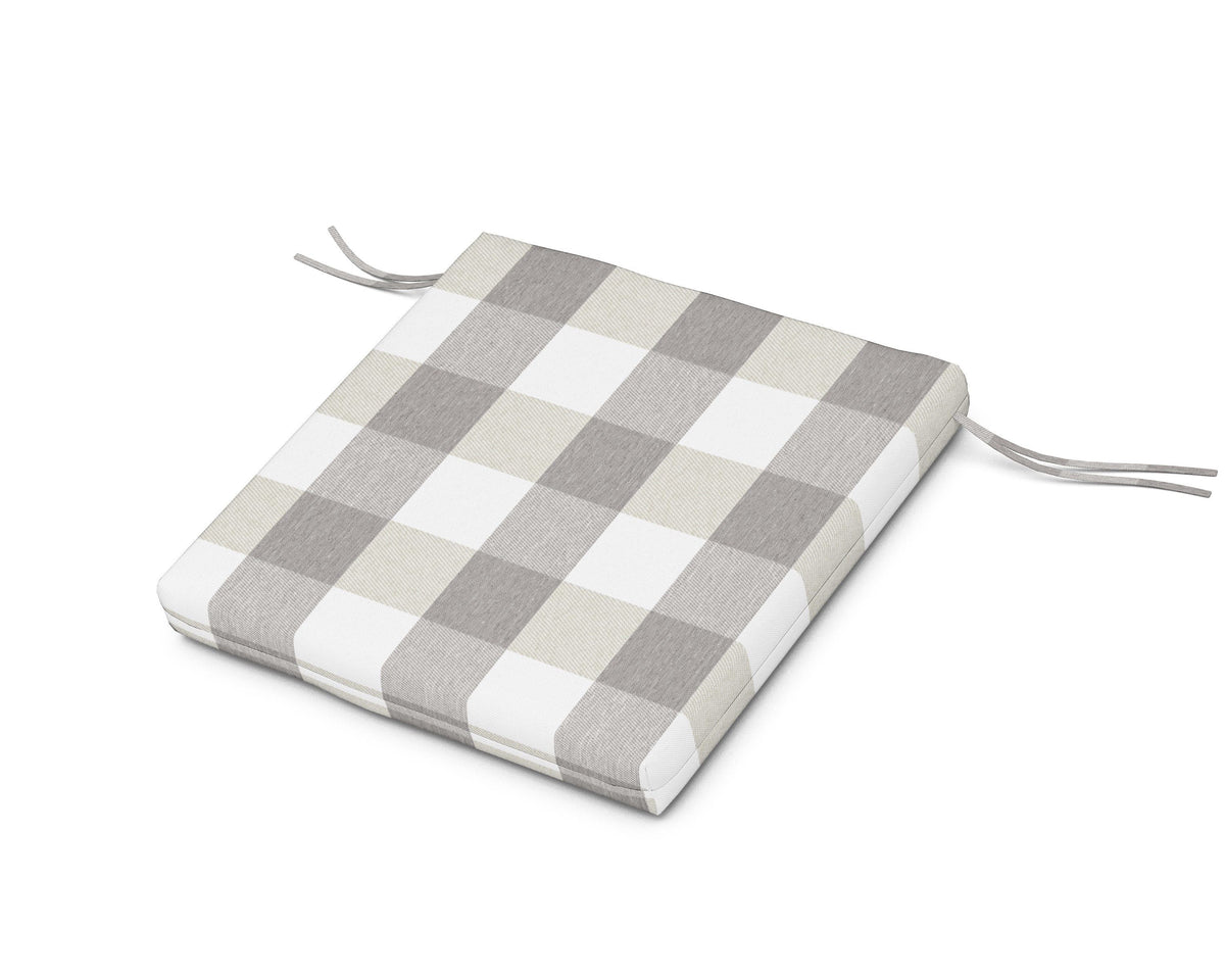 POLYWOOD AL300 Seat Pad in Buffalo Plaid Grey Mist