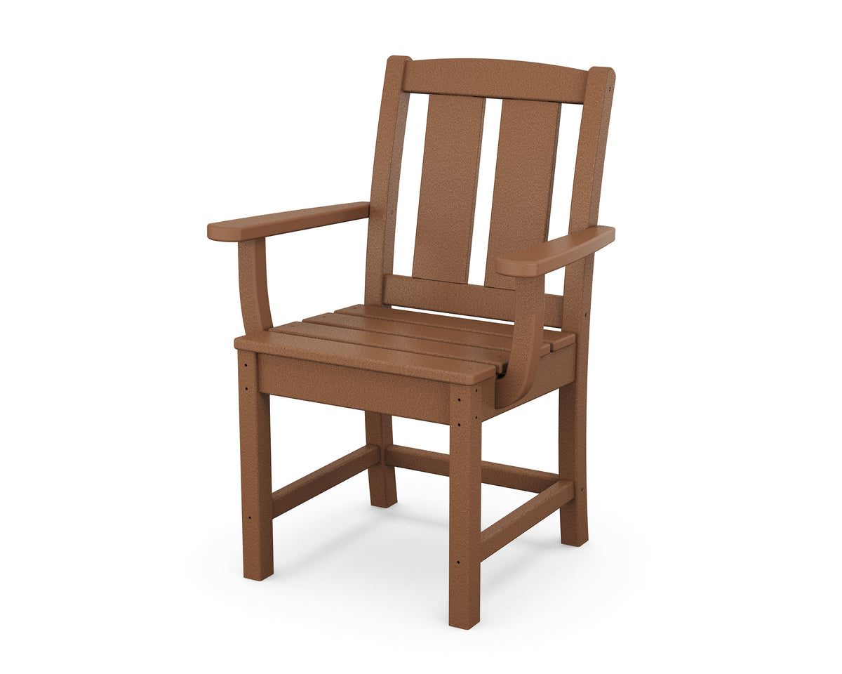 POLYWOOD Mission Dining Arm Chair in Teak