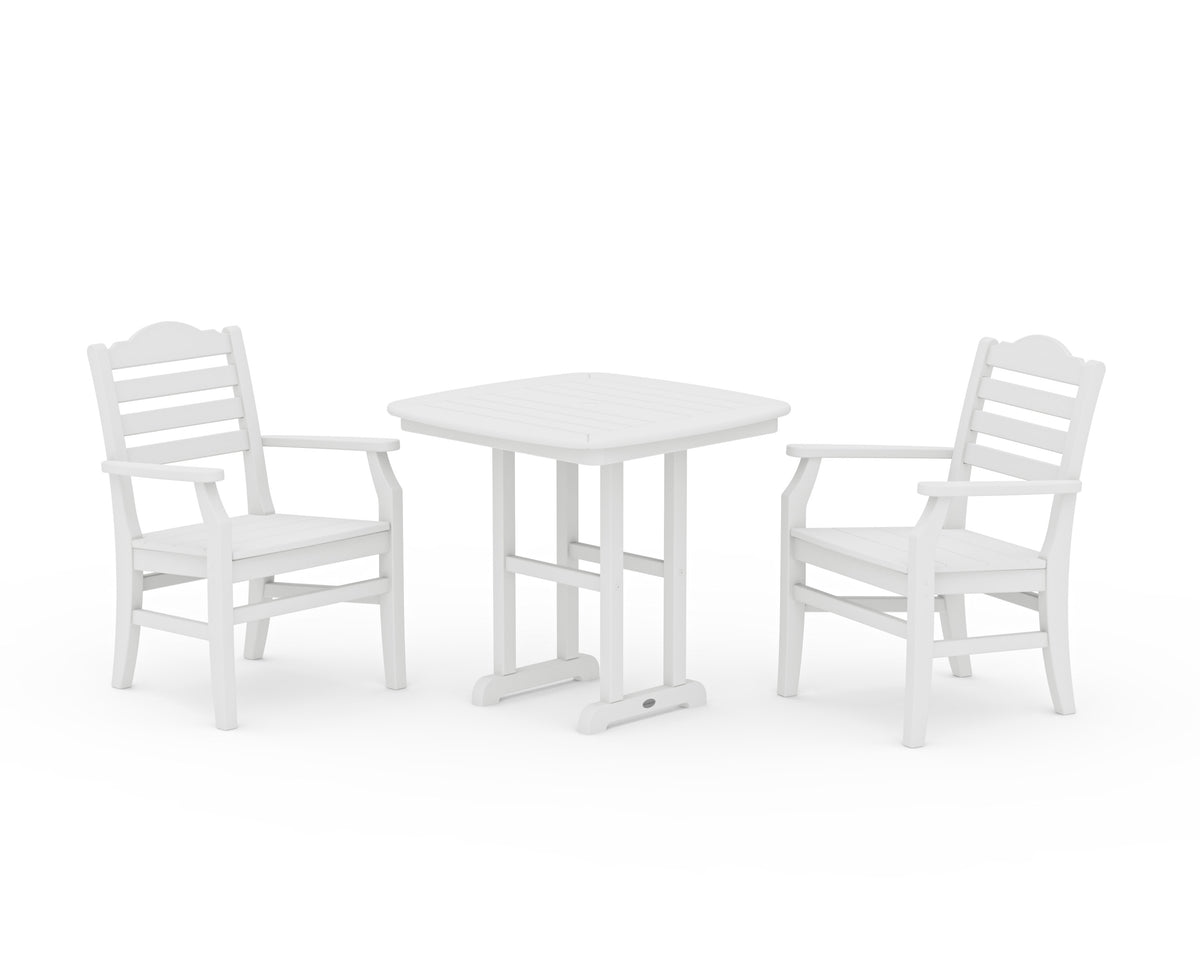 POLYWOOD Savannah 3-Piece Dining Set in White