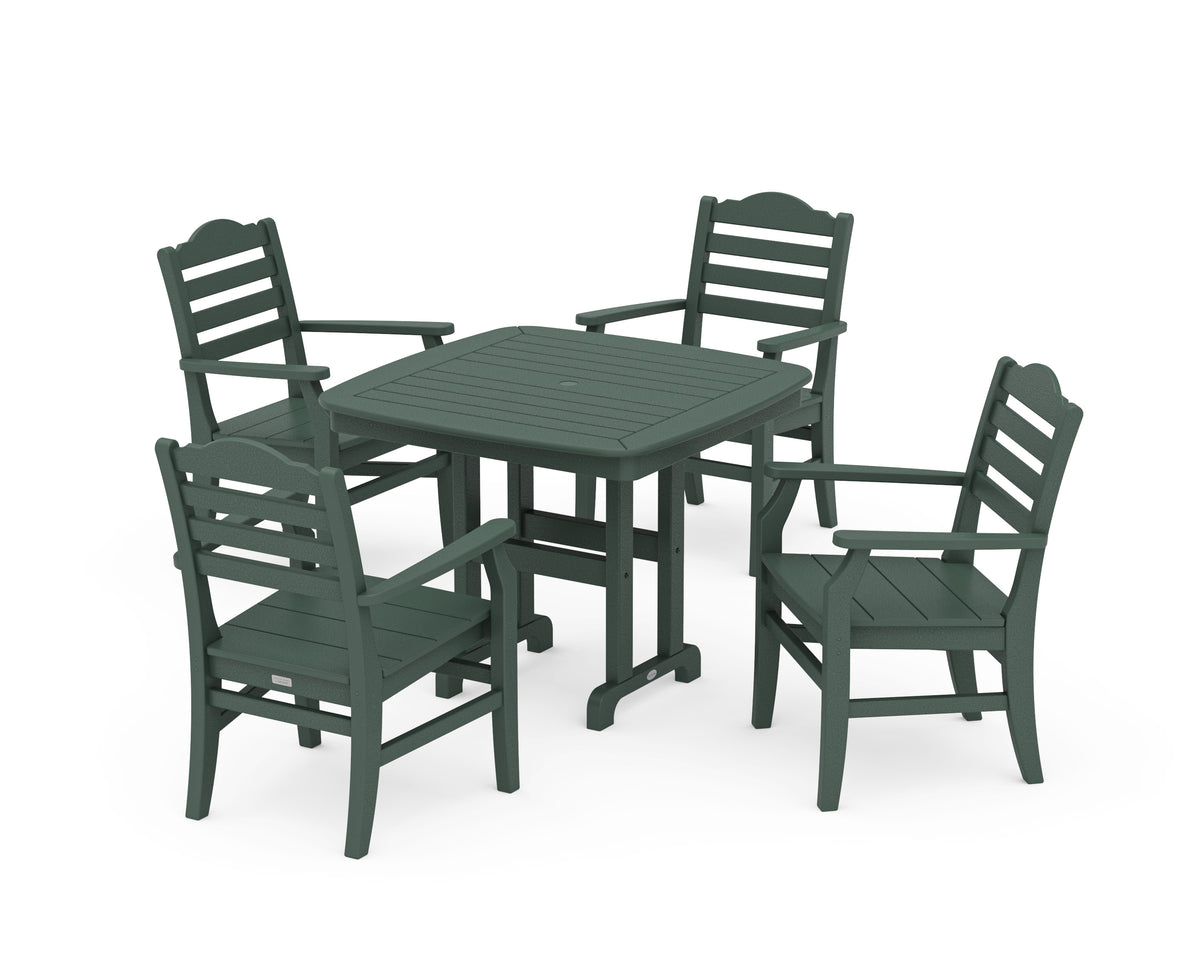 POLYWOOD Savannah 5-Piece Dining Set in Green