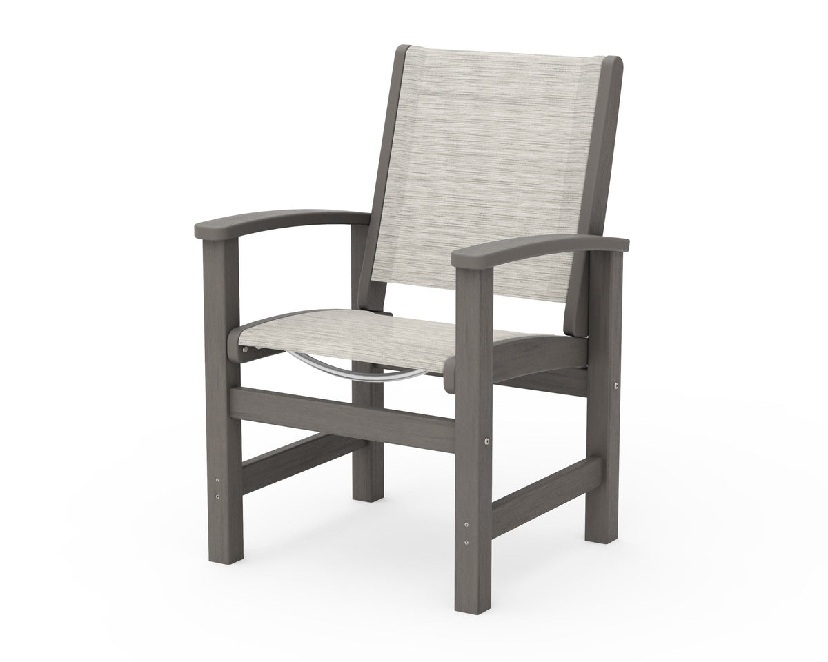 POLYWOOD Coastal Dining Chair in Driftwood / Birch