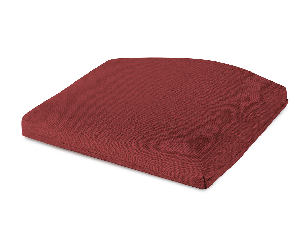 POLYWOOD Seat Cushion - 12.65"D x 15"W x 2.5"H in Essential Garnet