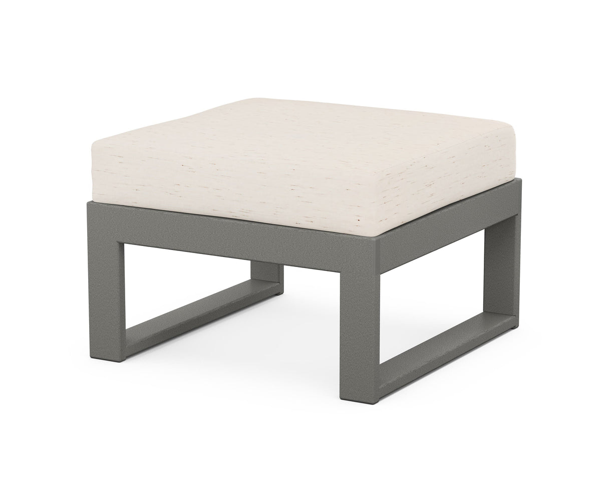 POLYWOOD Modular Ottoman - Modern in Slate Grey / Frequency Parchment