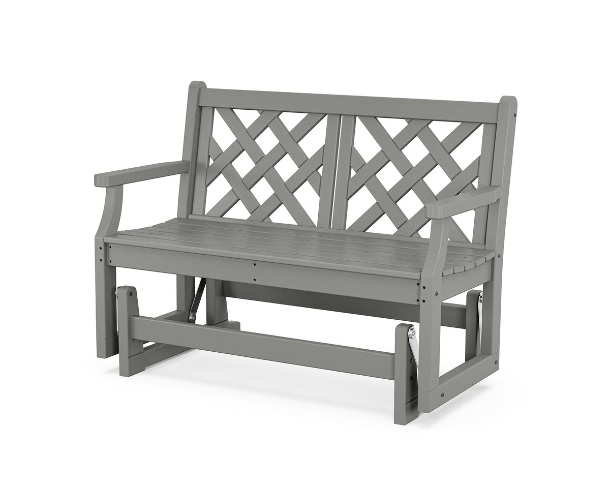 POLYWOOD Wovendale 48" Glider in Slate Grey