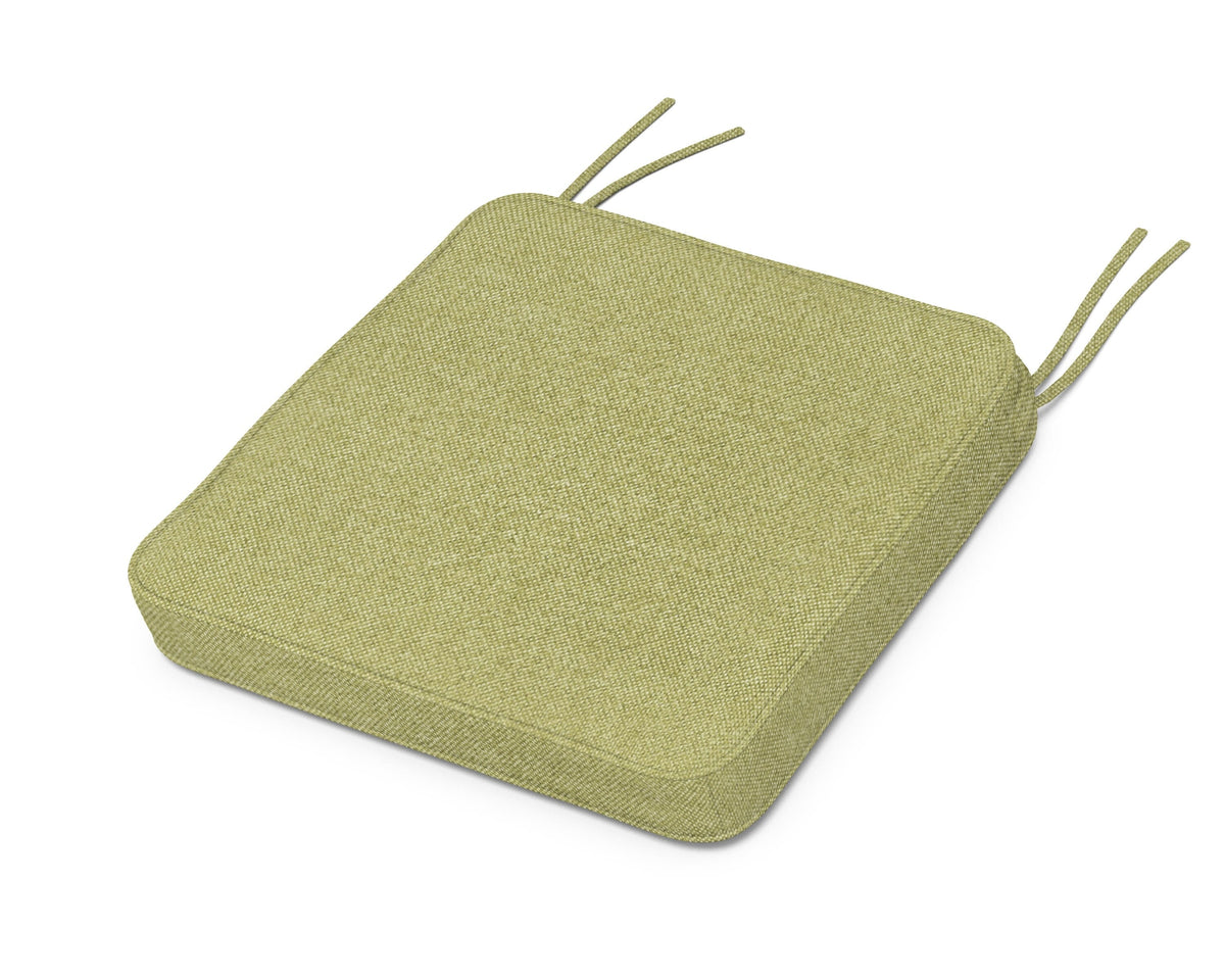 POLYWOOD Chinoiserie Side Chair Seat Cushion in Chartreuse Boucle