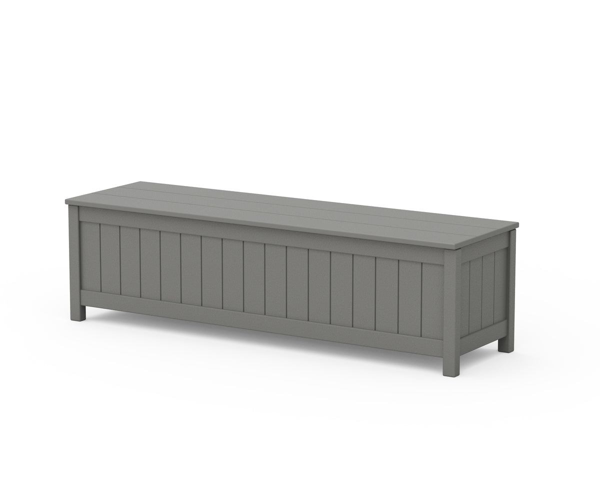 POLYWOOD Vineyard 60" Storage Bench in Slate Grey