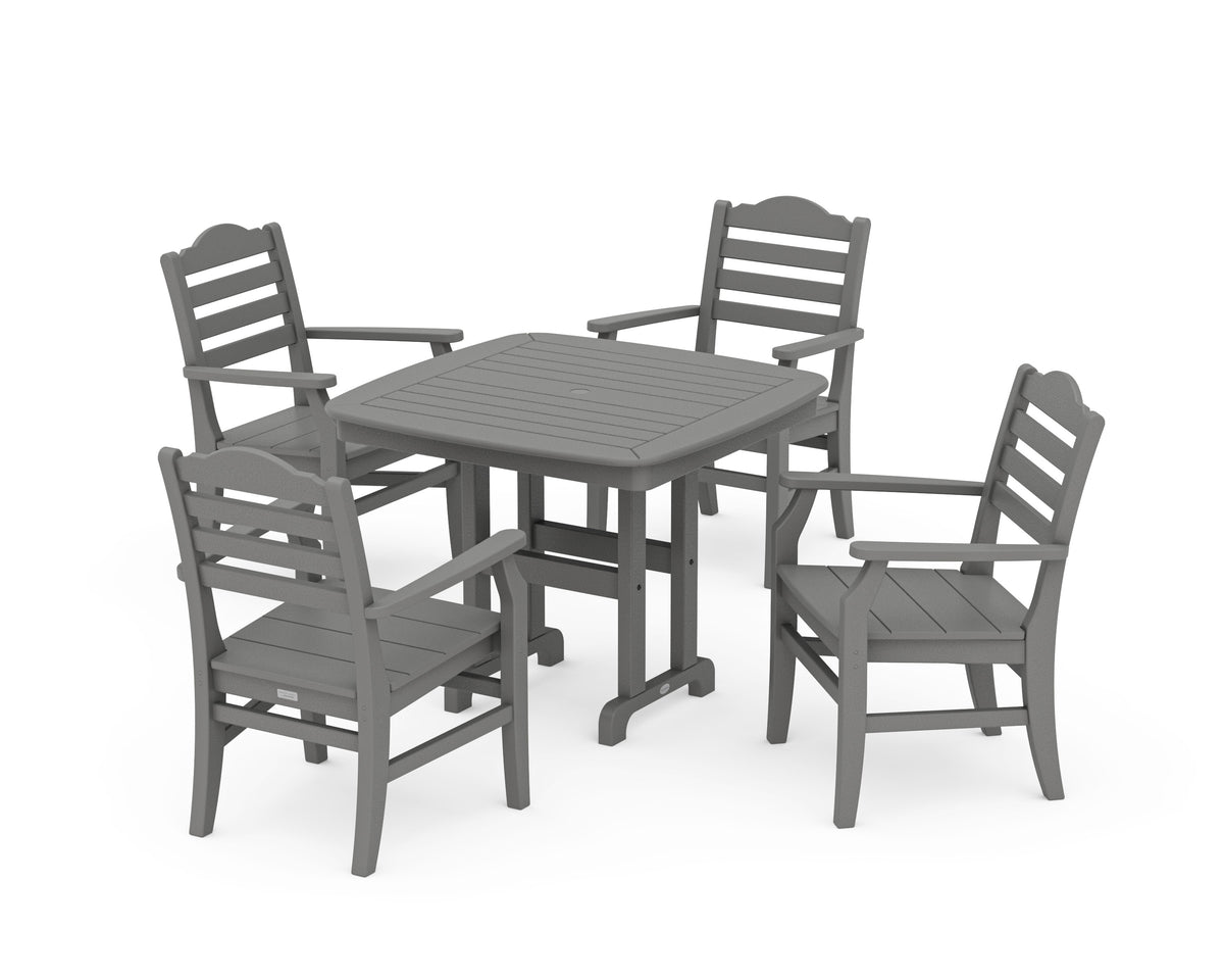 POLYWOOD Savannah 5-Piece Dining Set in Slate Grey