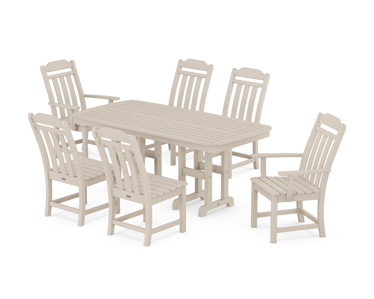 POLYWOOD Cottage 7-Piece Dining Set in Sand