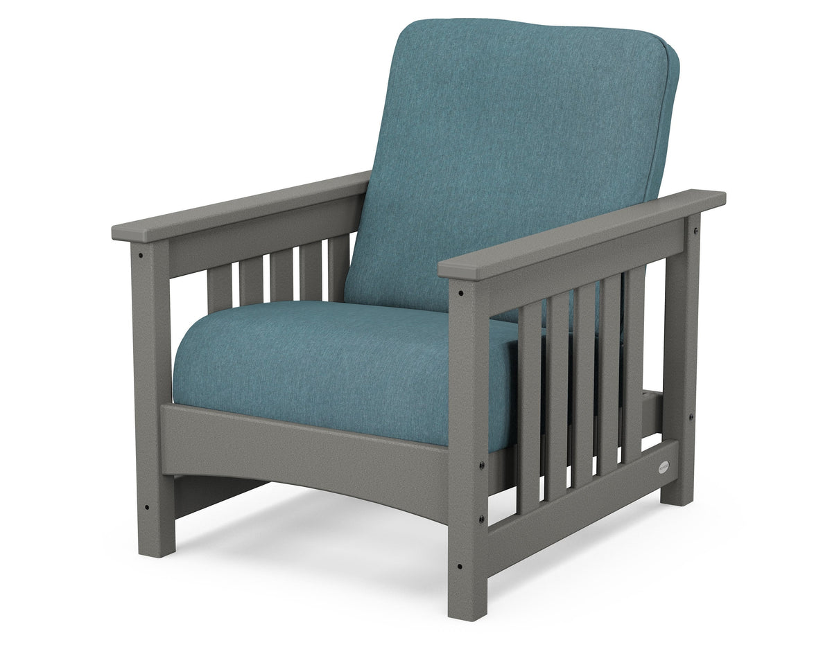 POLYWOOD Club Mission Chair in Slate Grey / Ocean Teal