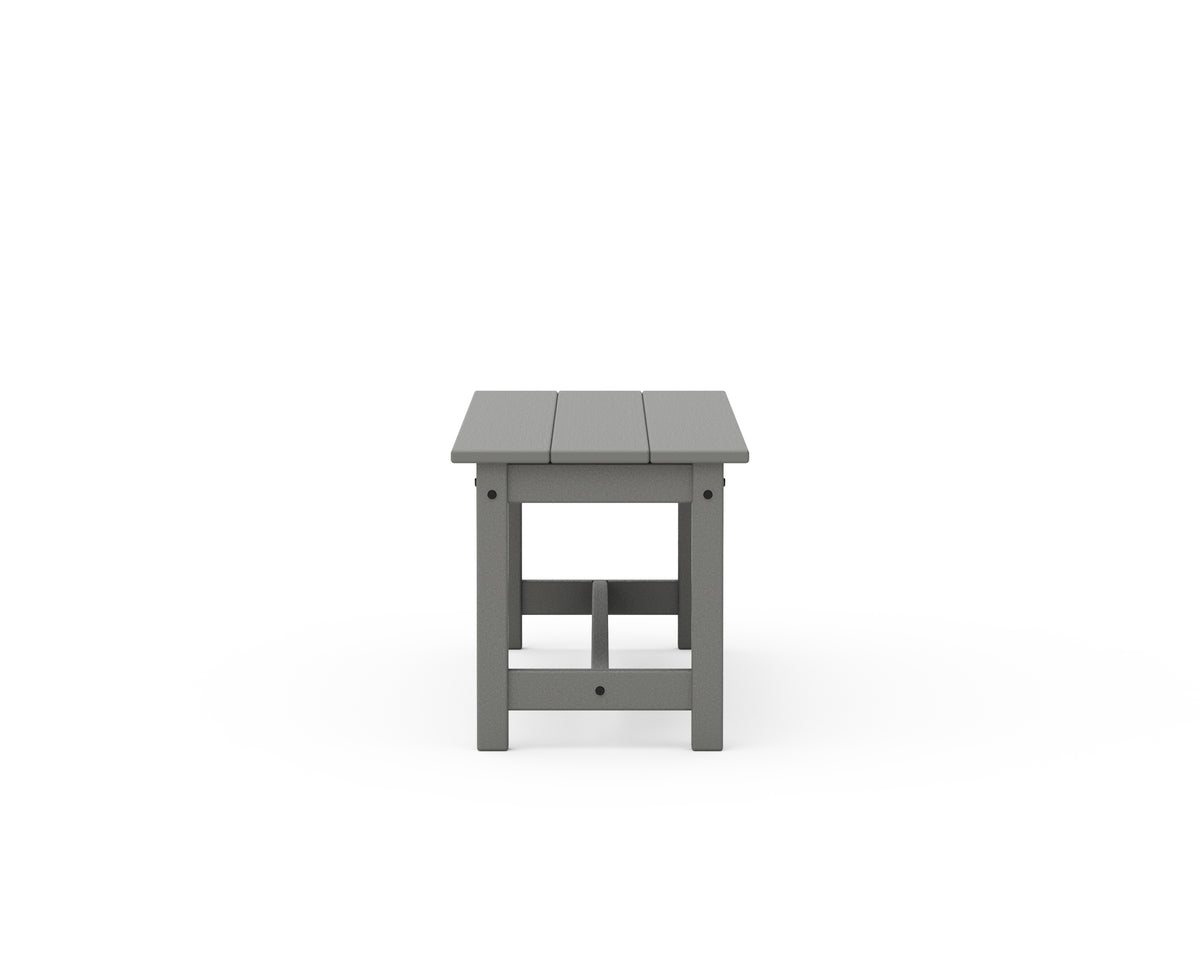 Alternate angle of the POLYWOOD 48" Planter Bench in Slate Grey
