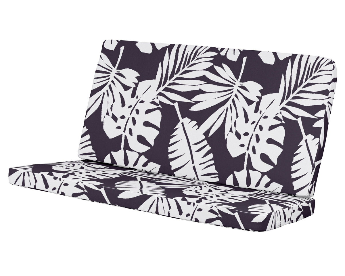 POLYWOOD Modern Loveseat Cushion in Leaf Navy