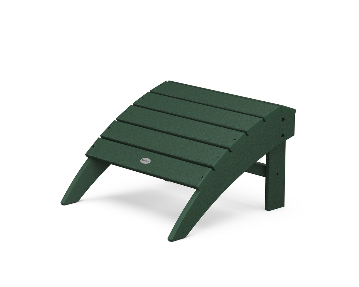 POLYWOOD Vineyard Adirondack Ottoman in Green